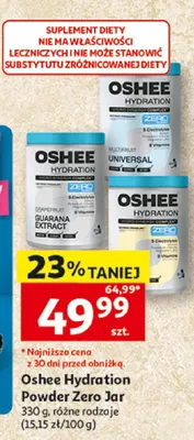 Suplement diety Oshee Hydration Powder Zero Jar promocja w Auchan