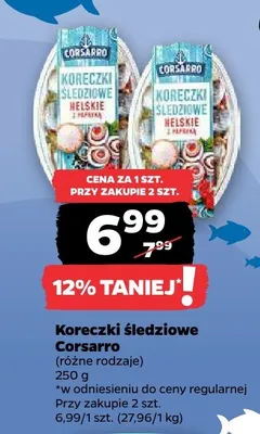 Koreczki śledziowe Corsarro promocja w Netto