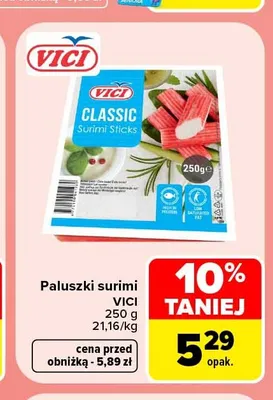 Paluszki surimi Classic Vici promocja w Carrefour