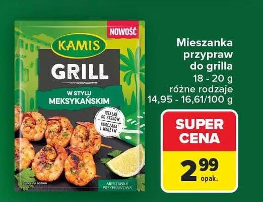 Mieszanka przypraw do grilla w stylu meksykańskim Kamis promocja w Carrefour