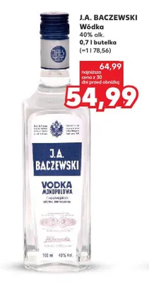Wódka J.A. Baczewski promocja w Kaufland