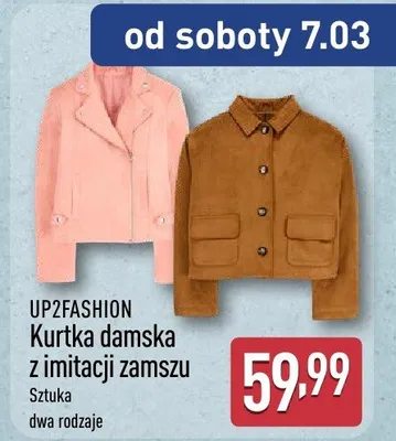 Kurtka damska z imitacji zamszu promocja w Aldi