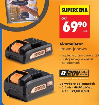 Akumulator litowo-jonowy NITEO 2,5Ah promocja w Biedronka