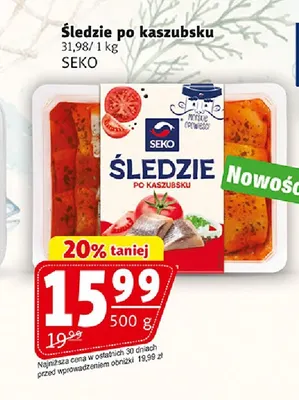 Śledzie po kaszubsku Seko promocja w Prim Market