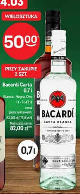 Rum Carta Blanca promocja w Żabka