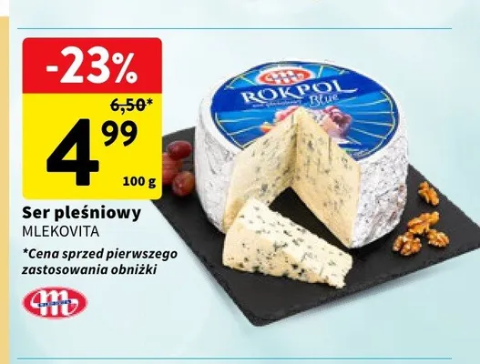 Ser pleśniowy Rokpol Blue Mlekovita promocja w Intermarche