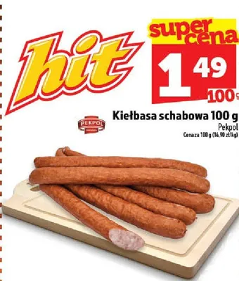 Kiełbasa schabowa Pekpol promocja w TOPAZ