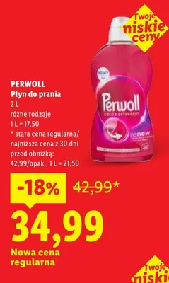 Płyn do prania PERWOLL Renew Color promocja w Lidl