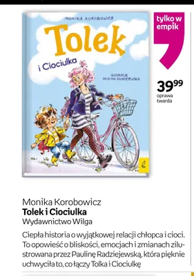 Książka Tolek i Ciociulka Monika Korobowicz promocja w Empik