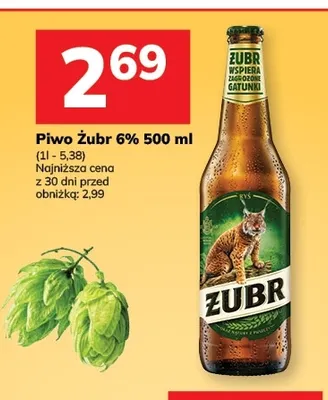 Piwo Żubr 6% promocja w Hitpol