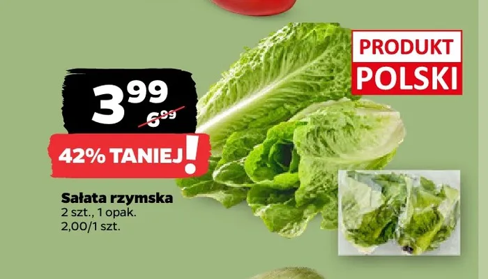 Sałata rzymska Netto promocja w Netto