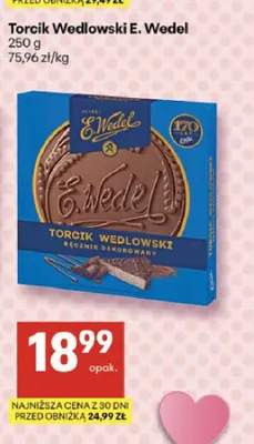 Torcik Wedlowski E. Wedel promocja w Delikatesy Centrum