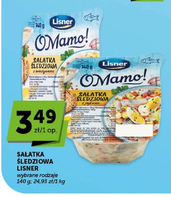 Sałatka śledziowa O Mamo! z warzywami Lisner promocja w Groszek