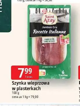 Szynka wieprzowa w plasterkach Saint Azay promocja w Leclerc