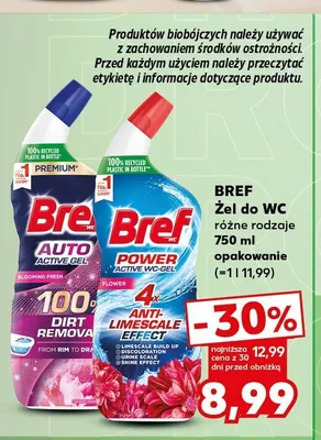 Żel do WC Bref Power Active Gel Flower promocja w Kaufland
