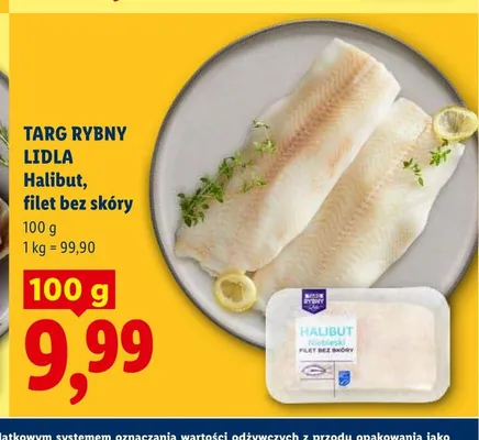 Halibut filet bez skóry Targ Rybny Lidla promocja w Lidl
