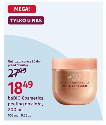 Peeling do ciała beBIO Cosmetics promocja w Rossmann