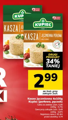 Kasza jęczmienna 4x400g pęczak, perłowa promocja w Hitpol