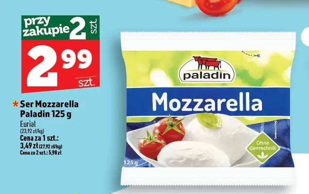 Ser Mozzarella Paladin promocja w TOPAZ