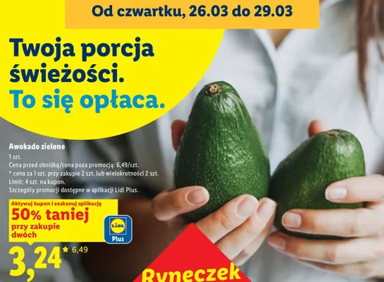 Awokado zielone promocja w Lidl