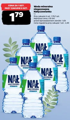 Woda mineralna niegazowana Nałęczowianka promocja w Netto