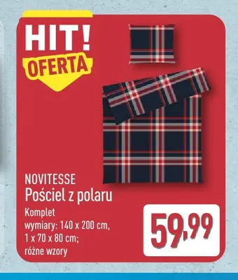 Pościel z polaru Novitesse 140x200 cm promocja w Aldi