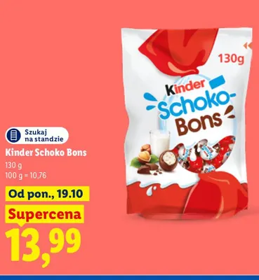Cukierki Kinder Schoko-Bons promocja w Lidl