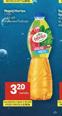 Napój Hortex Jabłko Mięta promocja w Delikatesy Centrum