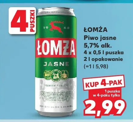 Piwo jasne promocja w Kaufland