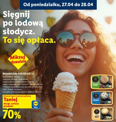 Lody Bon Gelati orzech włoski promocja w Lidl
