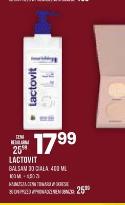Balsam do ciała Lactovit promocja w Drogerie Natura