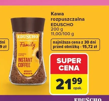 Kawa rozpuszczalna Eduscho Family promocja w Carrefour
