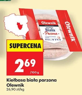 Kiełbasa biała parzona promocja w Biedronka