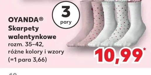 Skarpety walentynkowe 3 pray promocja w Kaufland