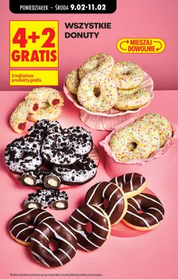 Wszystkie donuty 4+2 GRATIS promocja w Biedronka
