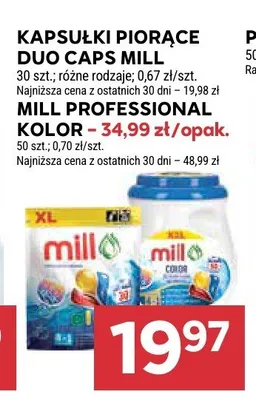 Kapsułki do prania Mill Professional Kolor promocja w Stokrotka