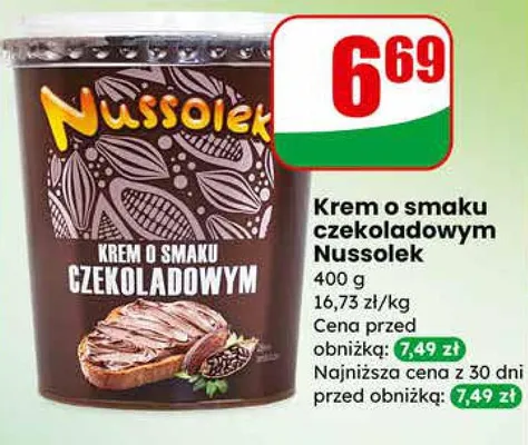 Krem o smaku czekoladowym  promocja w Dino