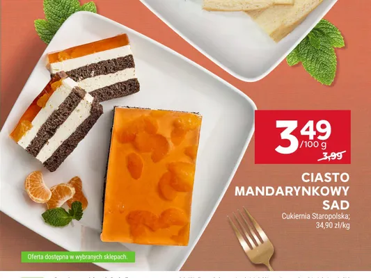 Ciasto Mandarynkowy Sad Cukiernia Staropolska promocja w Stokrotka
