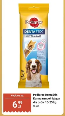 Karma uzupełniająca dla psów Pedigree DentaStix promocja w Dino