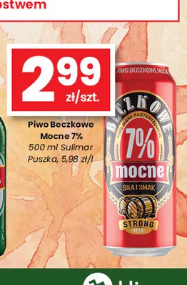 Piwo Beczkowe Mocne 7% promocja w emma MARKET