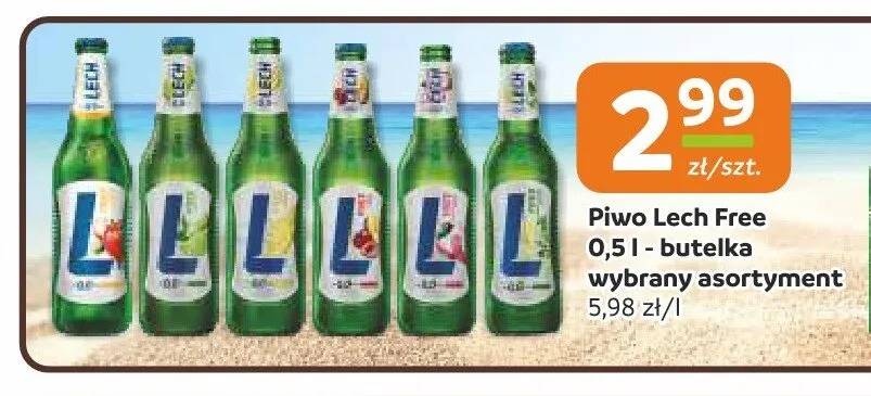 Piwo bezalkoholowe Lech Free promocja w Społem Częstochowa