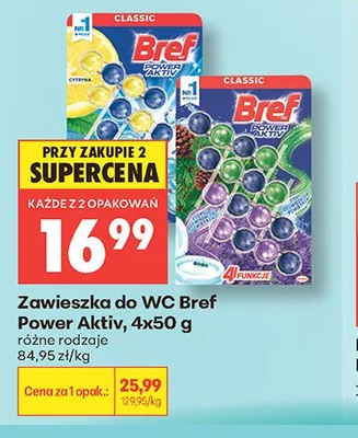 Zawieszka do WC Bref Power Aktiv promocja w Biedronka