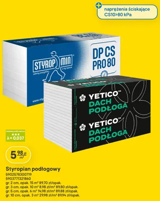 Styropian podłogowy 5 cm promocja w Castorama