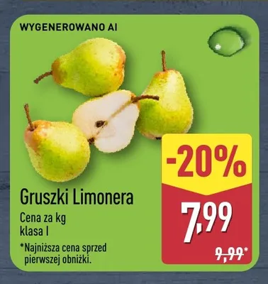 Gruszki Limonera promocja w Aldi