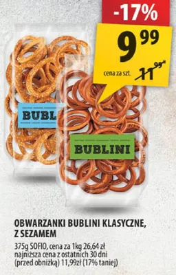 Obwarzanki Bublini z Sezamem promocja w Arhelan