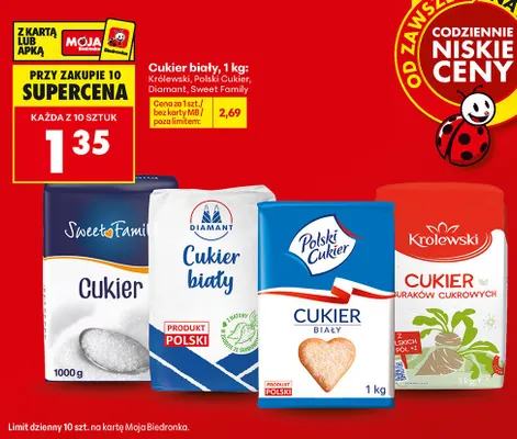 Cukier biały Królewski promocja w Biedronka