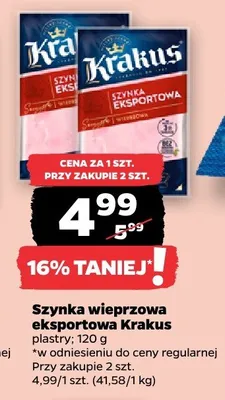 Szynka wieprzowa eksportowa promocja w Netto