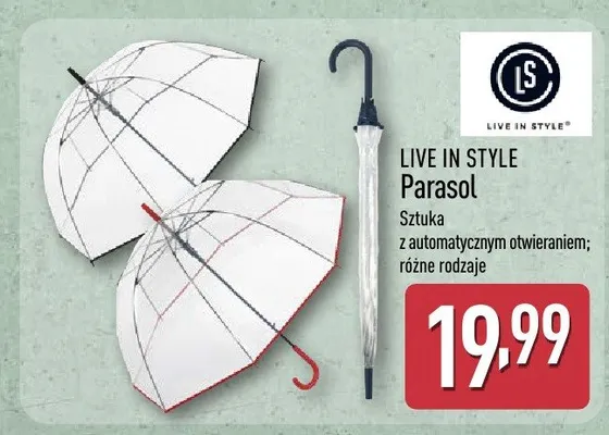 Parasol Live In Style z automatycznym otwieraniem promocja w Aldi
