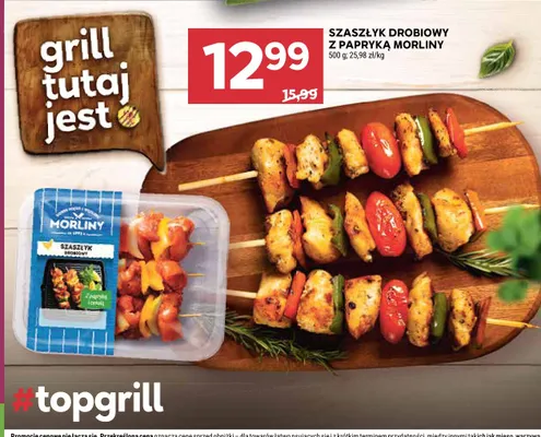 Szaszłyk drobiowy z papryką Morliny promocja w Stokrotka