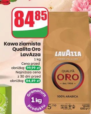 Kawa ziarnista Lavazza Qualita Oro promocja w Dino